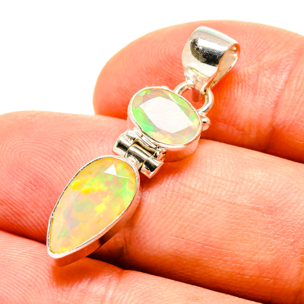 Ethiopian Opal Pendants handcrafted by Anasilvercos - PD757307