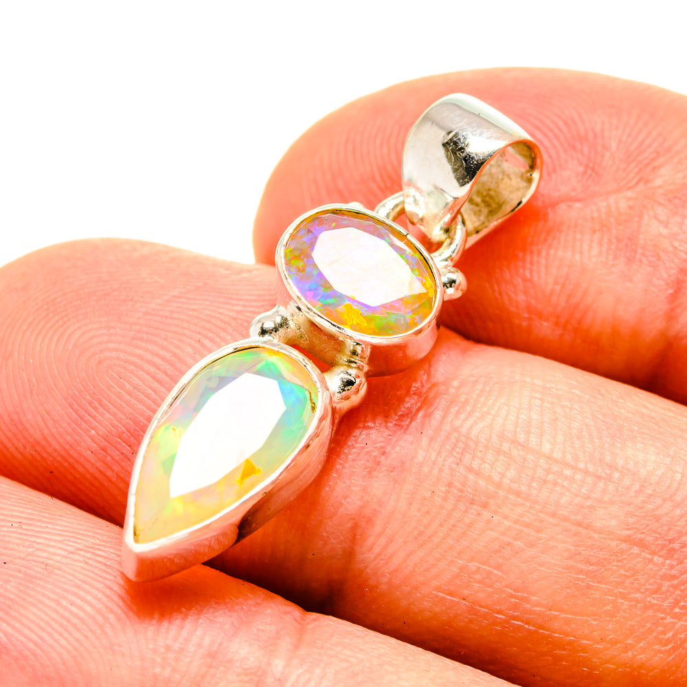 Ethiopian Opal Pendants handcrafted by Anasilvercos - PD757308