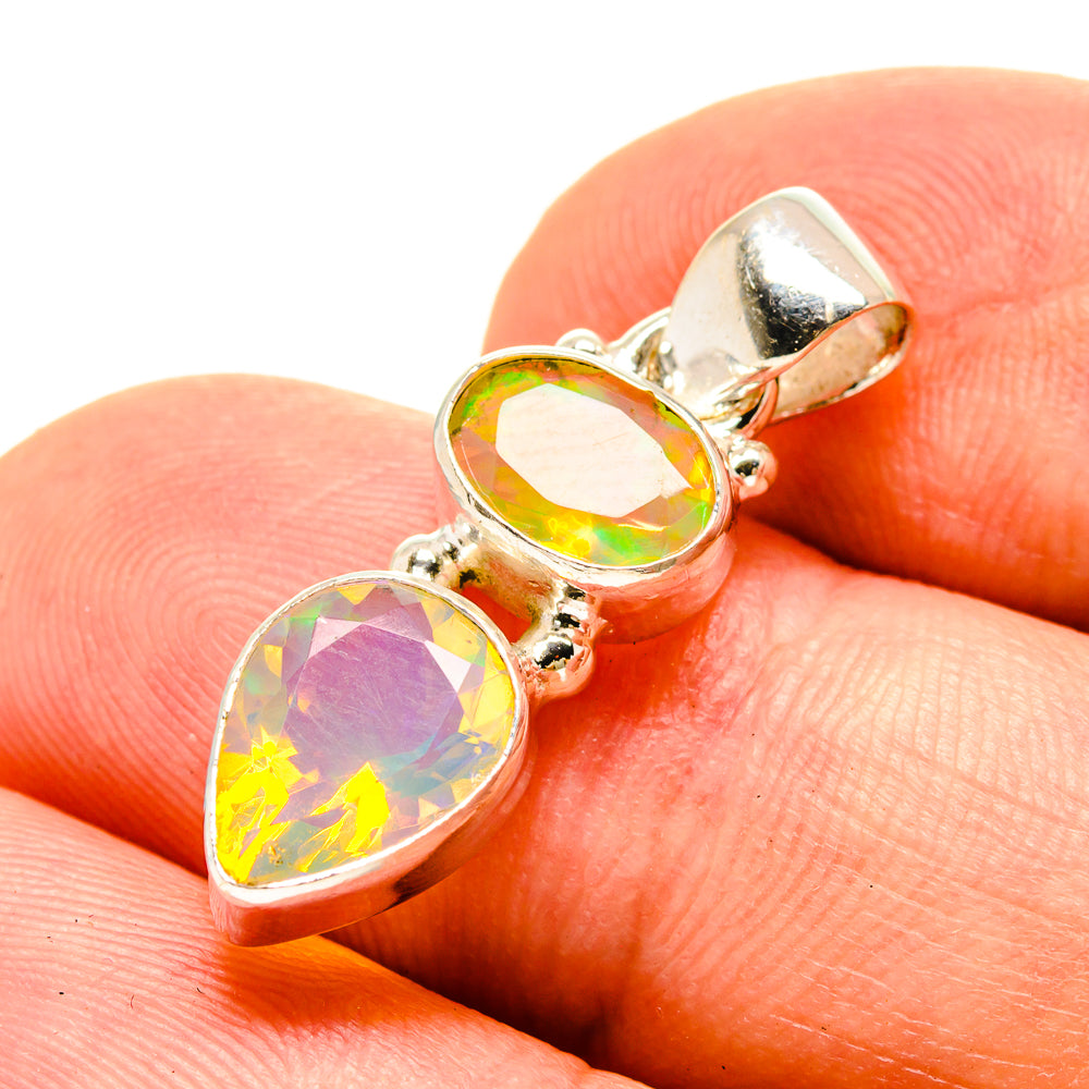 Ethiopian Opal Pendants handcrafted by Anasilvercos - PD757309