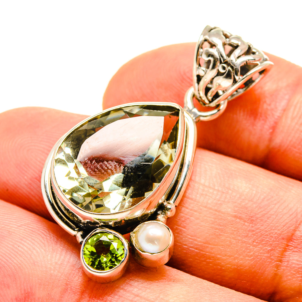 Green Amethyst Pendants handcrafted by Anasilvercos - PD757310