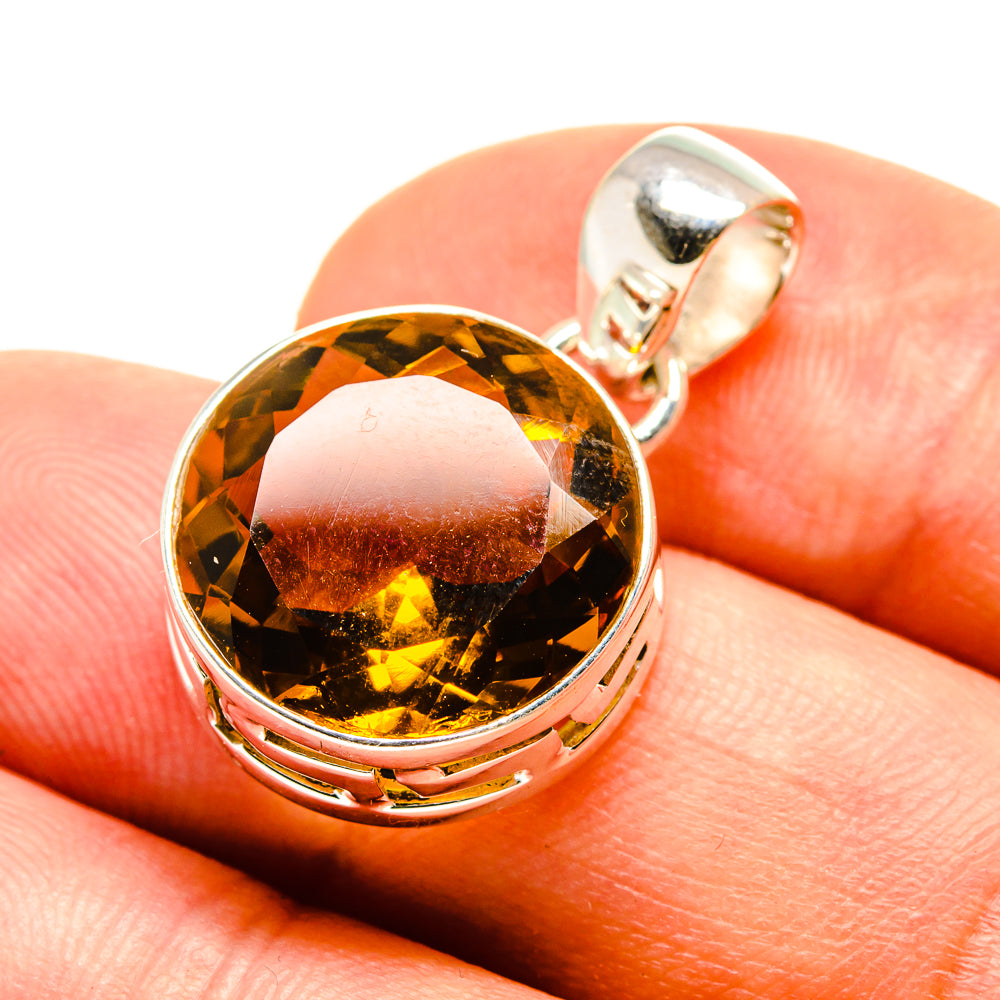 Mandarin Citrine Pendants handcrafted by Anasilvercos - PD757312