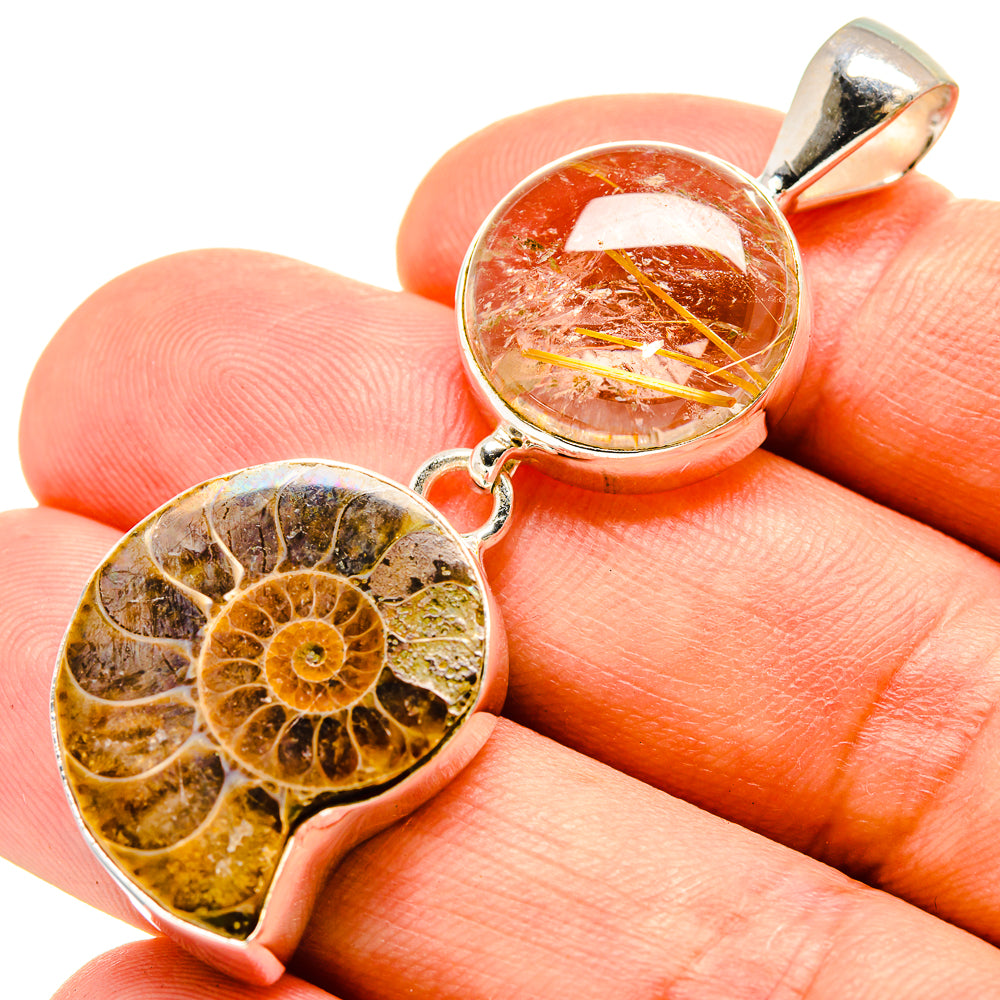Ammonite Fossil Pendants handcrafted by Anasilvercos - PD757321