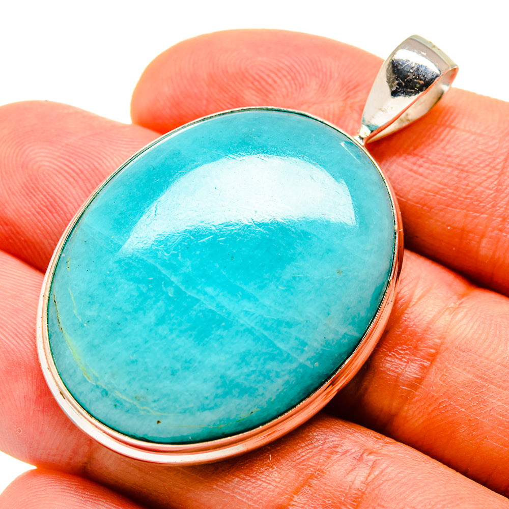 Peruvian Amazonite Pendants handcrafted by Anasilvercos - PD757324