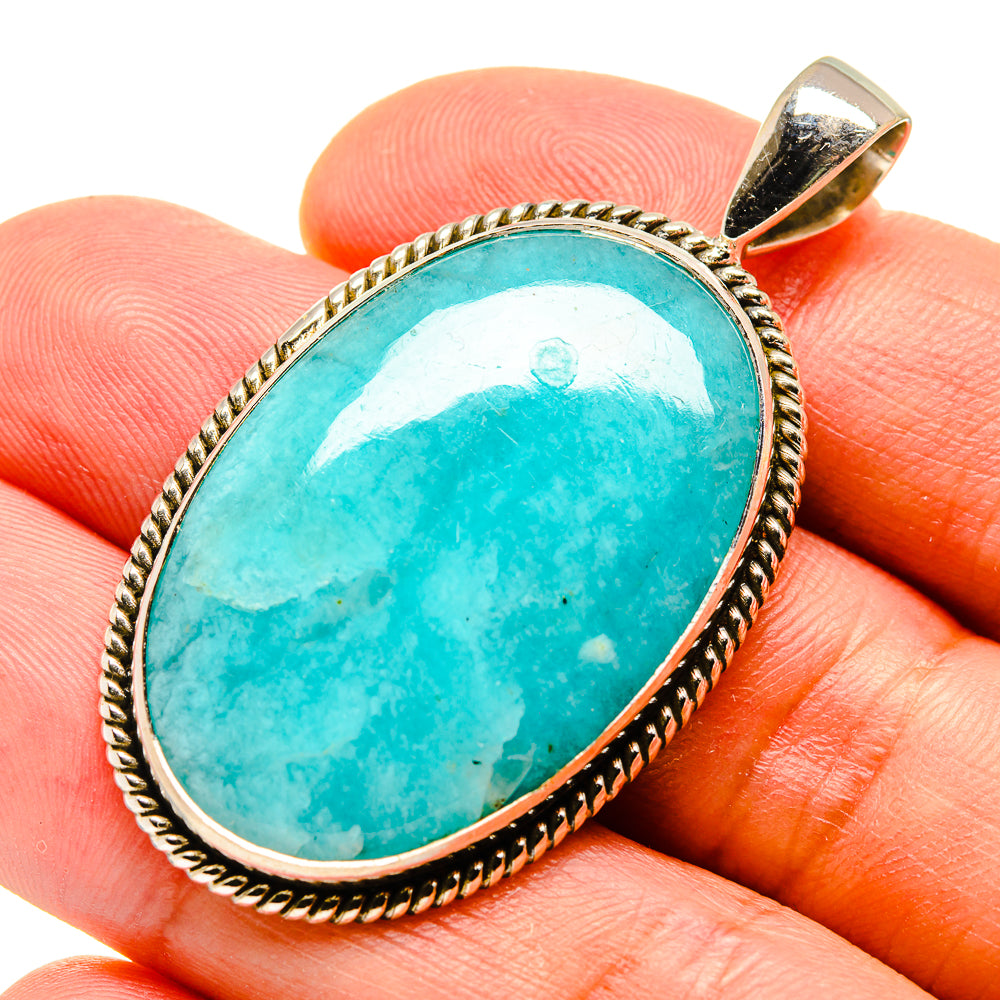 Peruvian Amazonite Pendants handcrafted by Anasilvercos - PD757325
