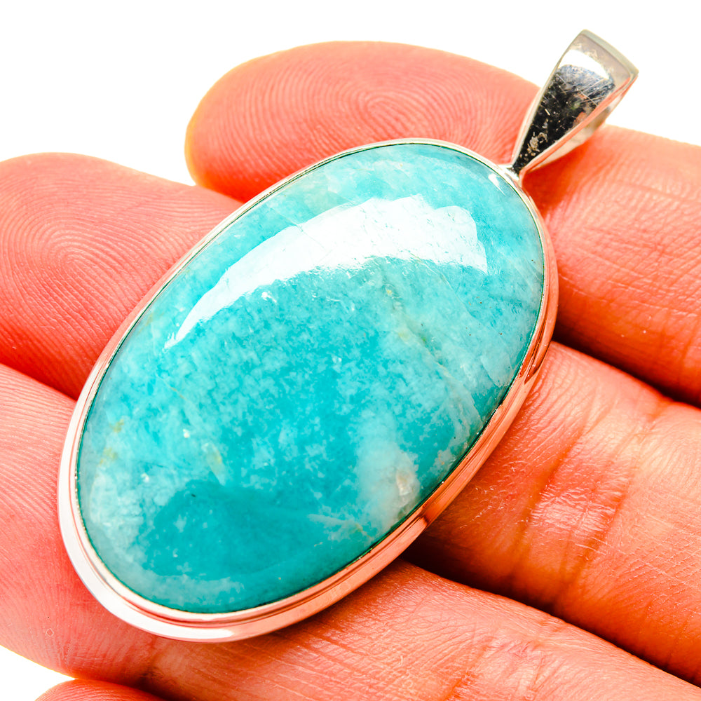 Peruvian Amazonite Pendants handcrafted by Anasilvercos - PD757327