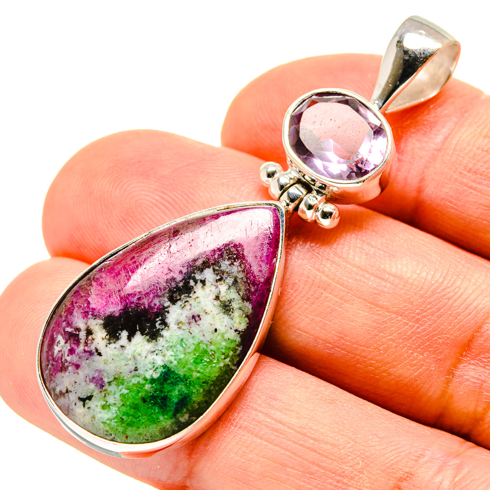 Ruby Zoisite Pendants handcrafted by Anasilvercos - PD757344