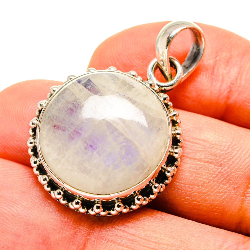 Rainbow Moonstone Pendants handcrafted by Anasilvercos - PD757358