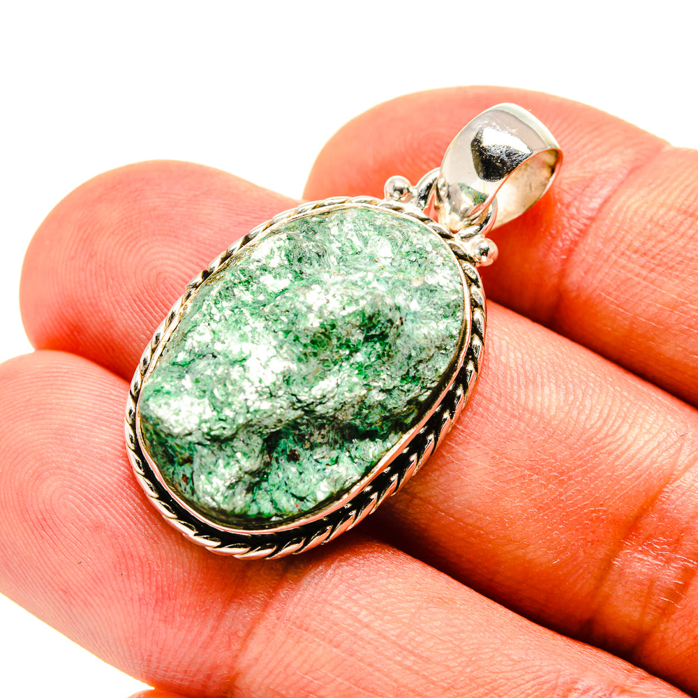 Green Fuchsite Pendants handcrafted by Anasilvercos - PD757364