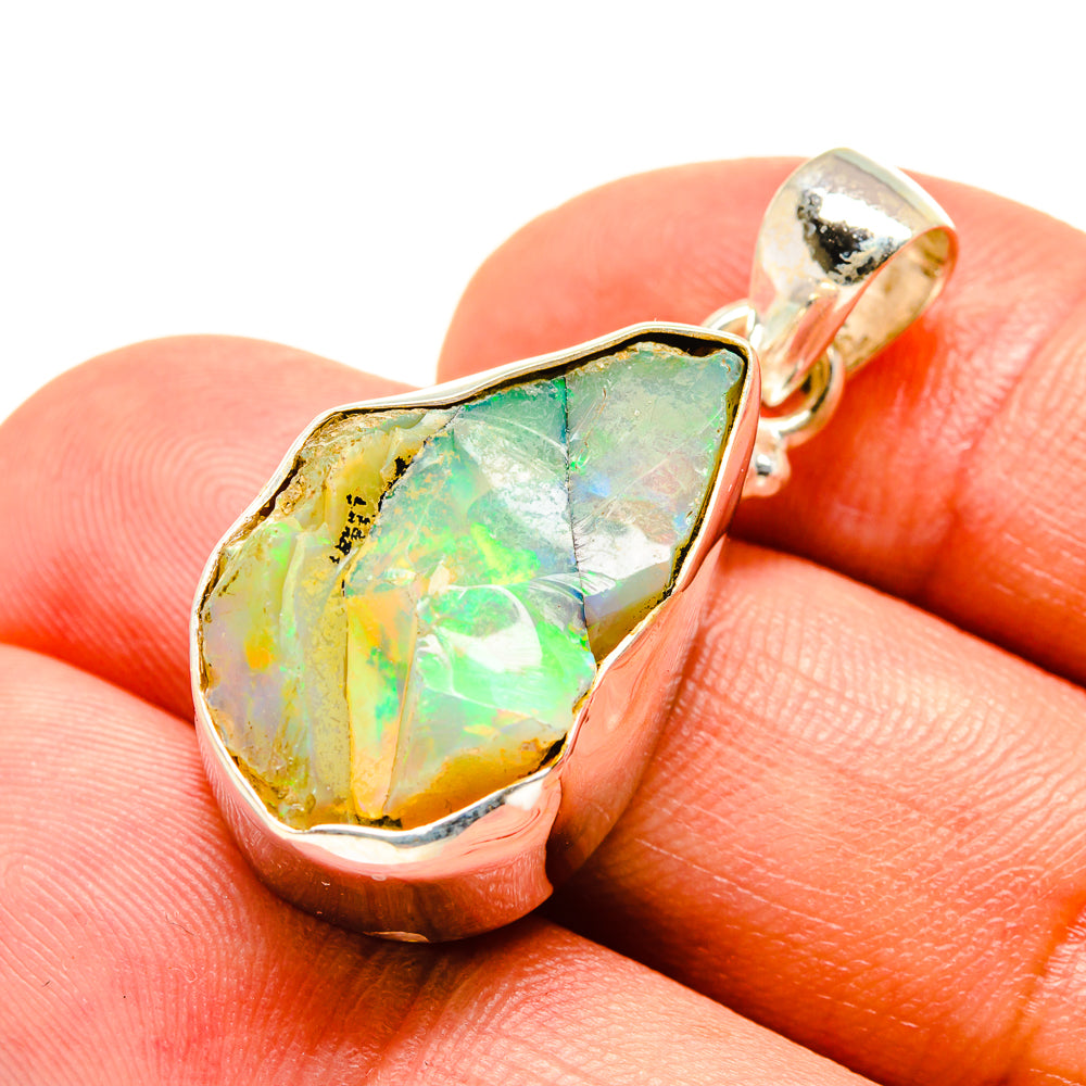Ethiopian Opal Pendants handcrafted by Anasilvercos - PD757365