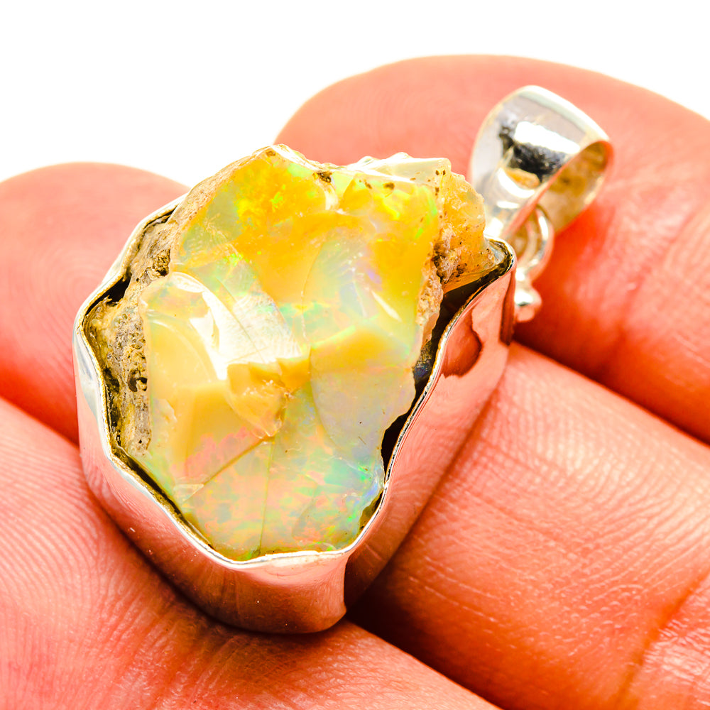 Ethiopian Opal Pendants handcrafted by Anasilvercos - PD757368