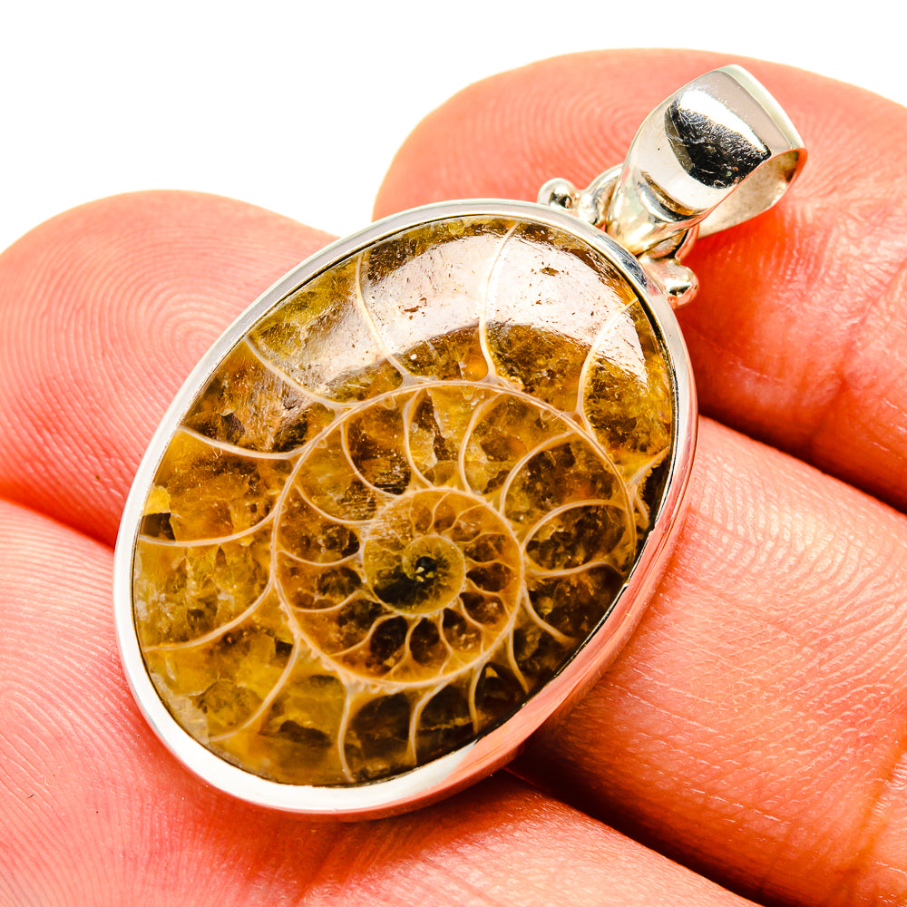Ammonite Fossil Pendants handcrafted by Anasilvercos - PD757384