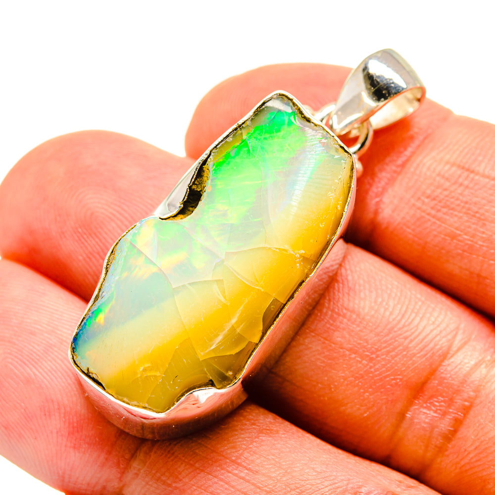 Ethiopian Opal Pendants handcrafted by Anasilvercos - PD757391