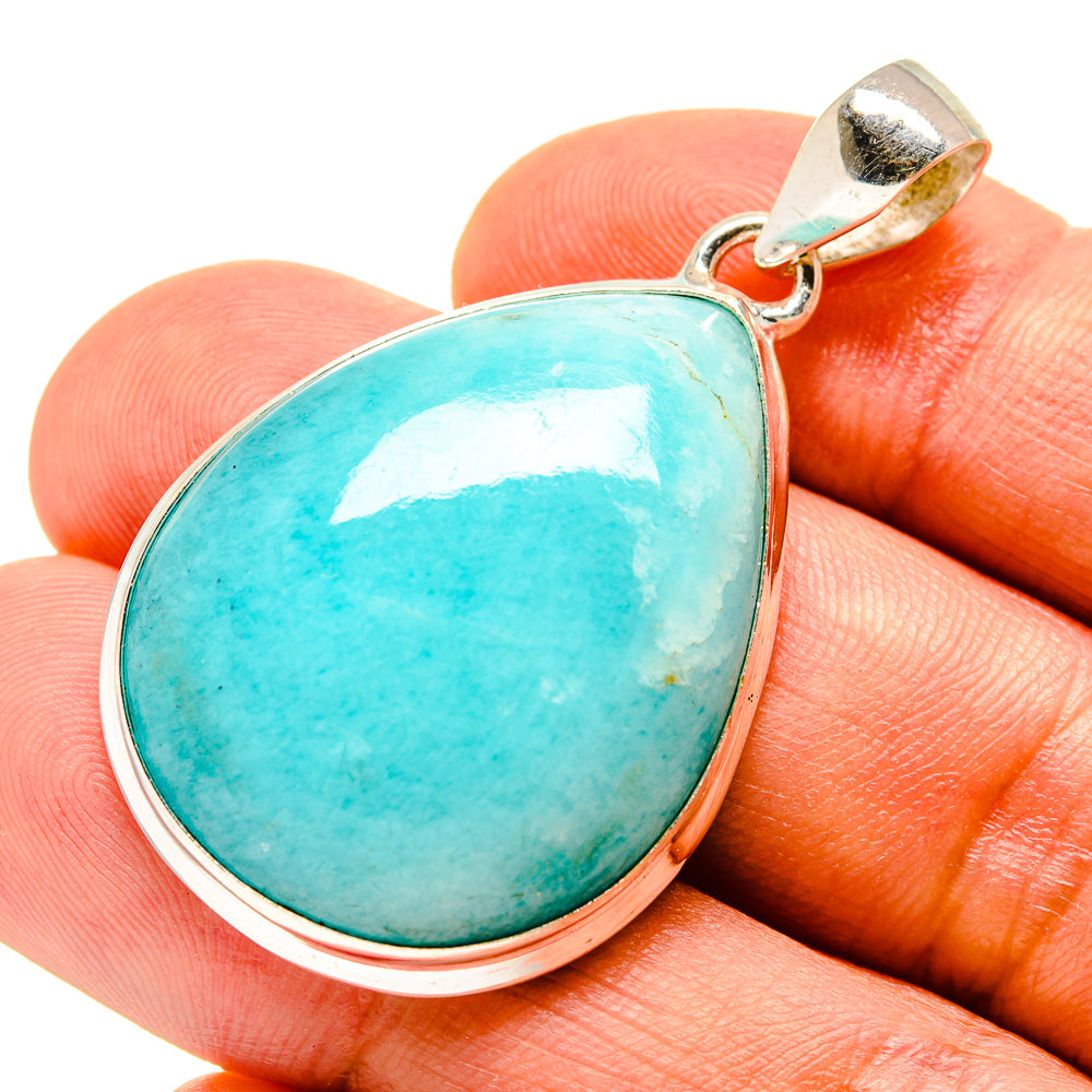 Peruvian Amazonite Pendants handcrafted by Anasilvercos - PD757404