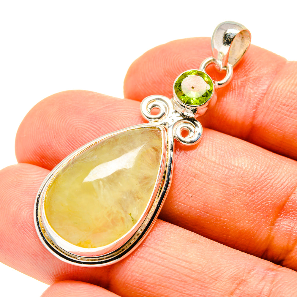 Prehnite Pendants handcrafted by Anasilvercos - PD757414