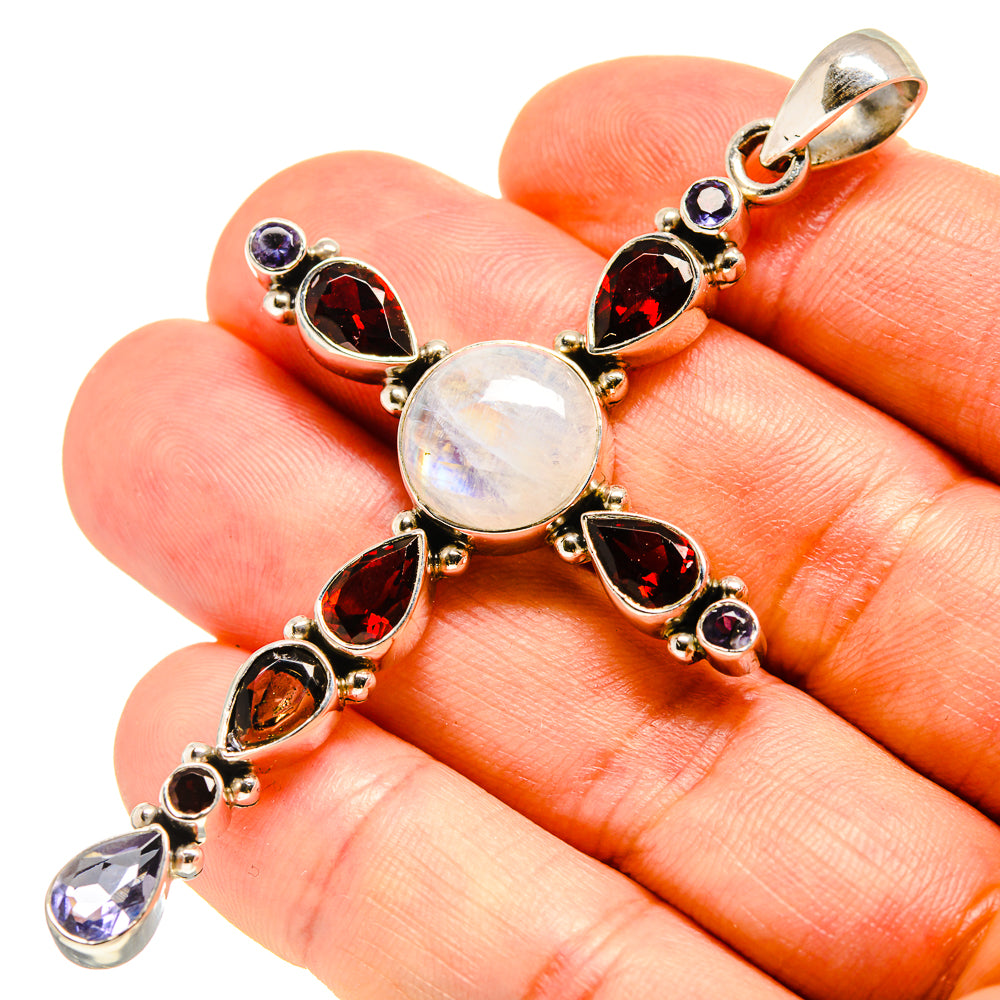 Rainbow Moonstone Pendants handcrafted by Anasilvercos - PD757421