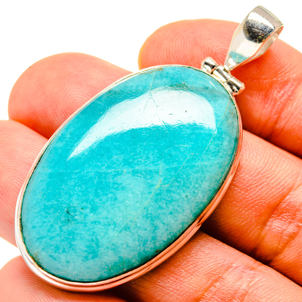 Peruvian Amazonite Pendants handcrafted by Anasilvercos - PD757427