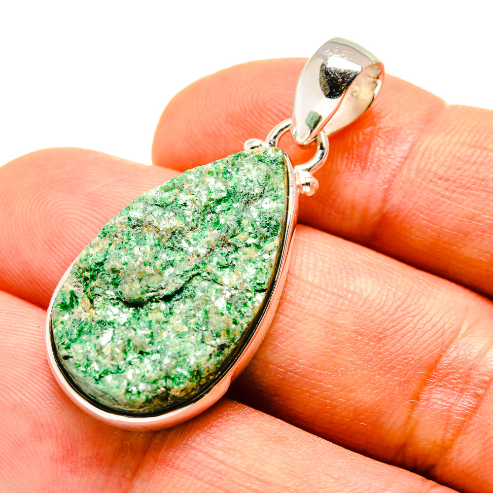 Green Fuchsite Pendants handcrafted by Anasilvercos - PD757446