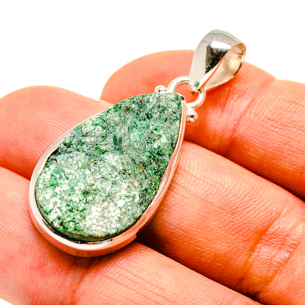 Green Fuchsite Pendants handcrafted by Anasilvercos - PD757448