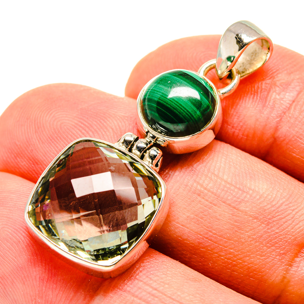 Green Amethyst Pendants handcrafted by Anasilvercos - PD757477
