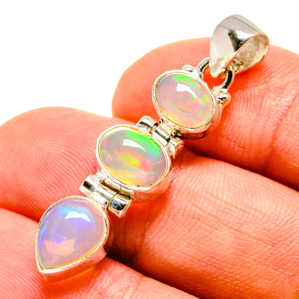 Ethiopian Opal Pendants handcrafted by Anasilvercos - PD757483