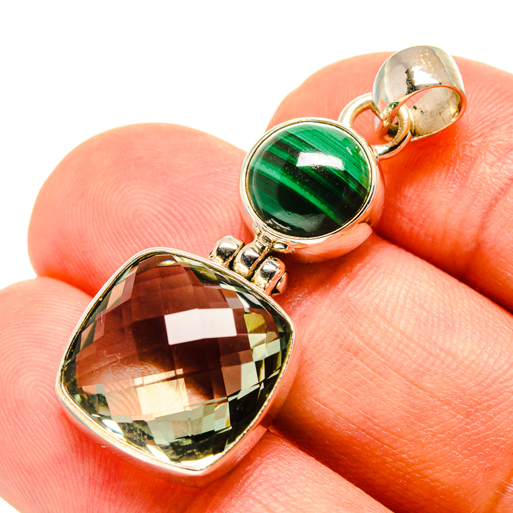Green Amethyst Pendants handcrafted by Anasilvercos - PD757487