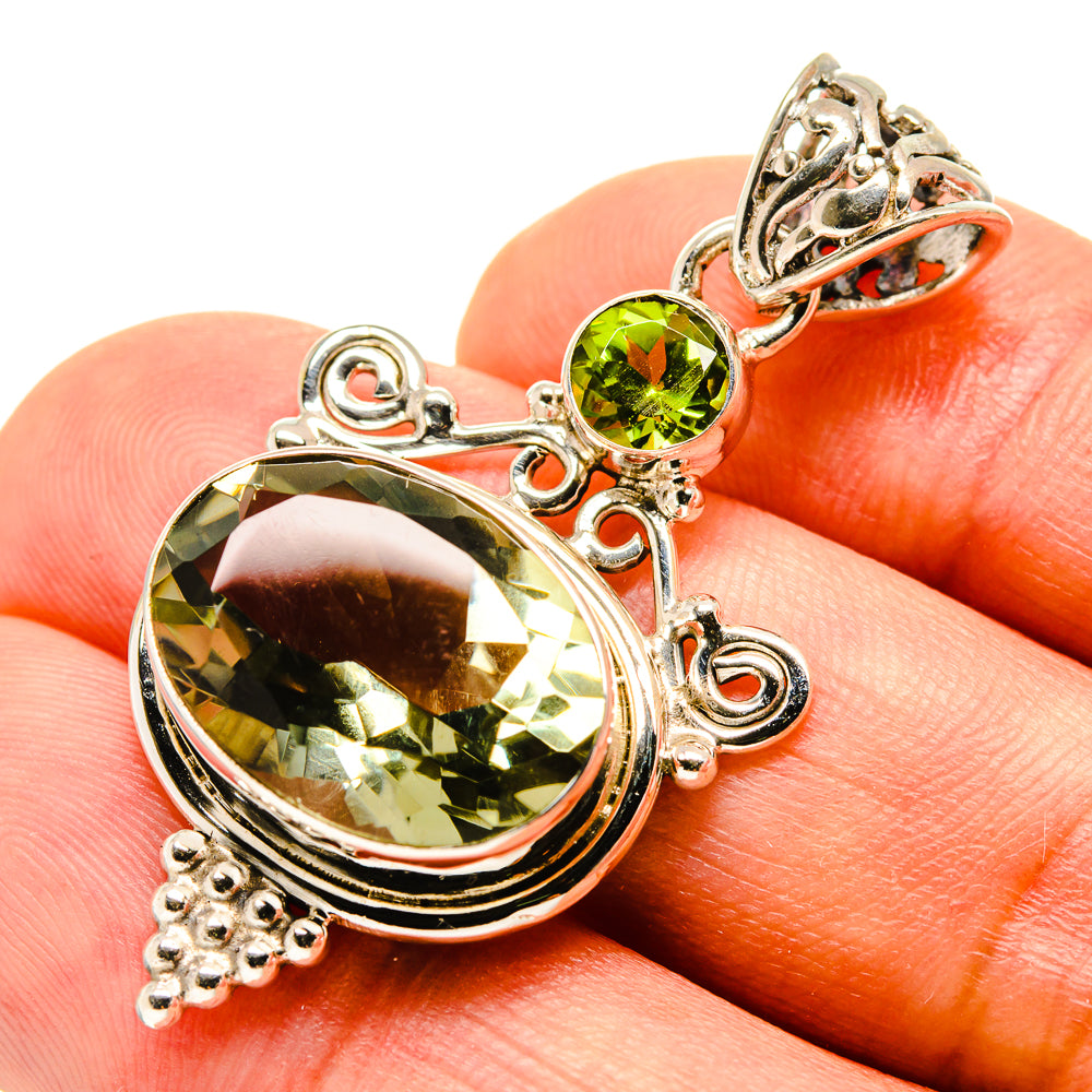 Green Amethyst Pendants handcrafted by Anasilvercos - PD757490