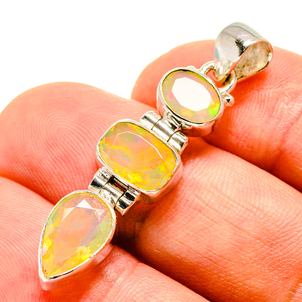 Ethiopian Opal Pendants handcrafted by Anasilvercos - PD757491