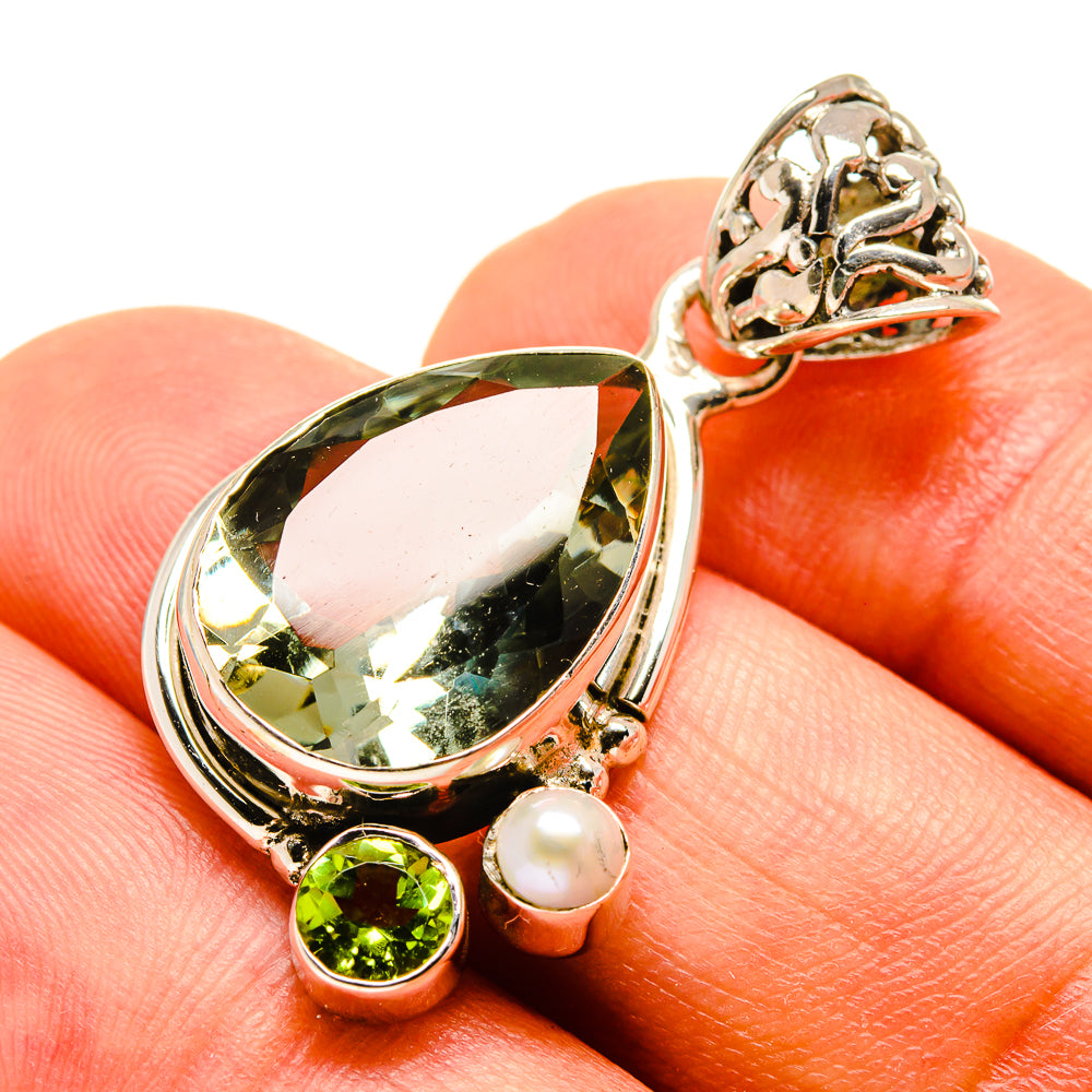 Green Amethyst Pendants handcrafted by Anasilvercos - PD757493