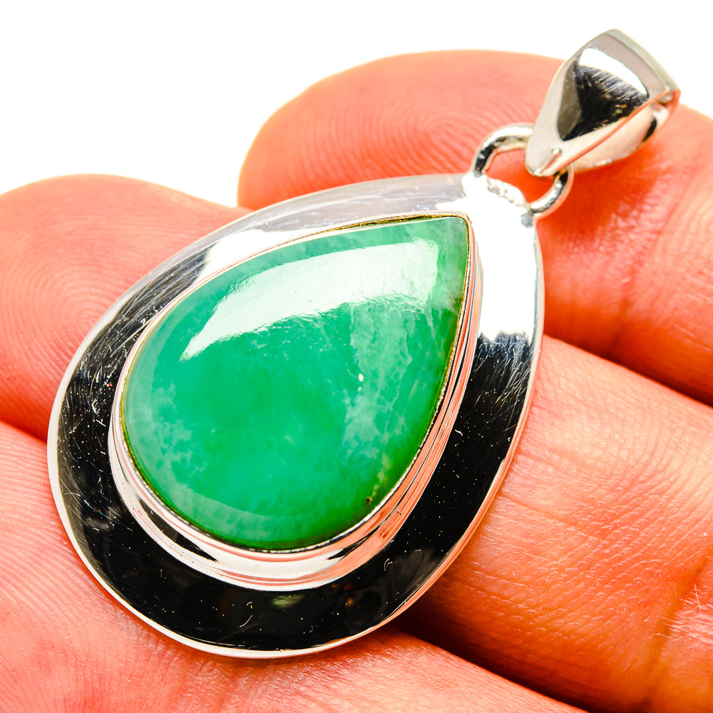 Chrysoprase Pendants handcrafted by Anasilvercos - PD757507