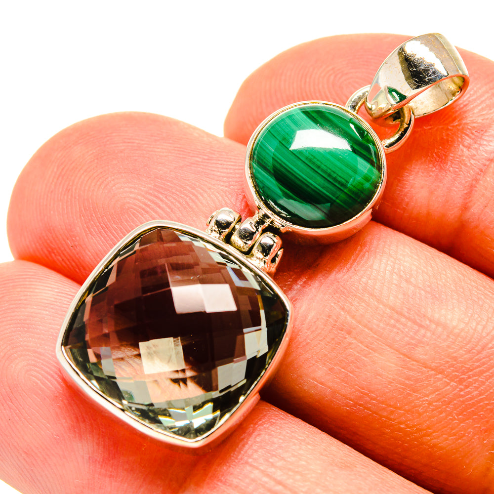 Green Amethyst Pendants handcrafted by Anasilvercos - PD757509