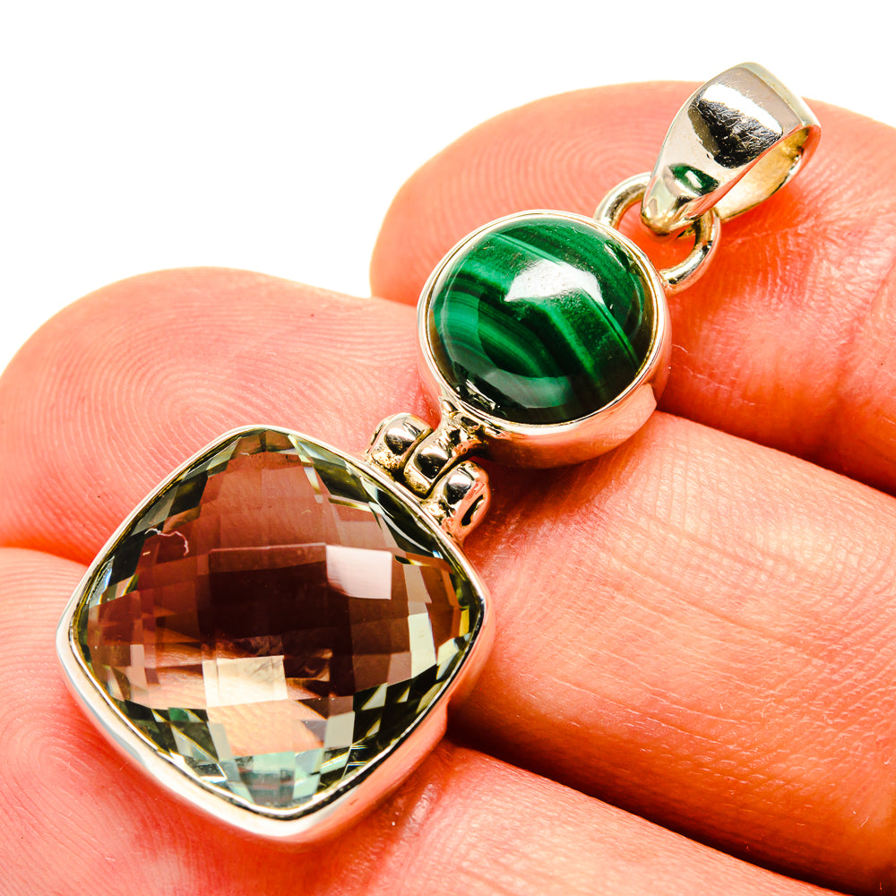 Green Amethyst Pendants handcrafted by Anasilvercos - PD757510