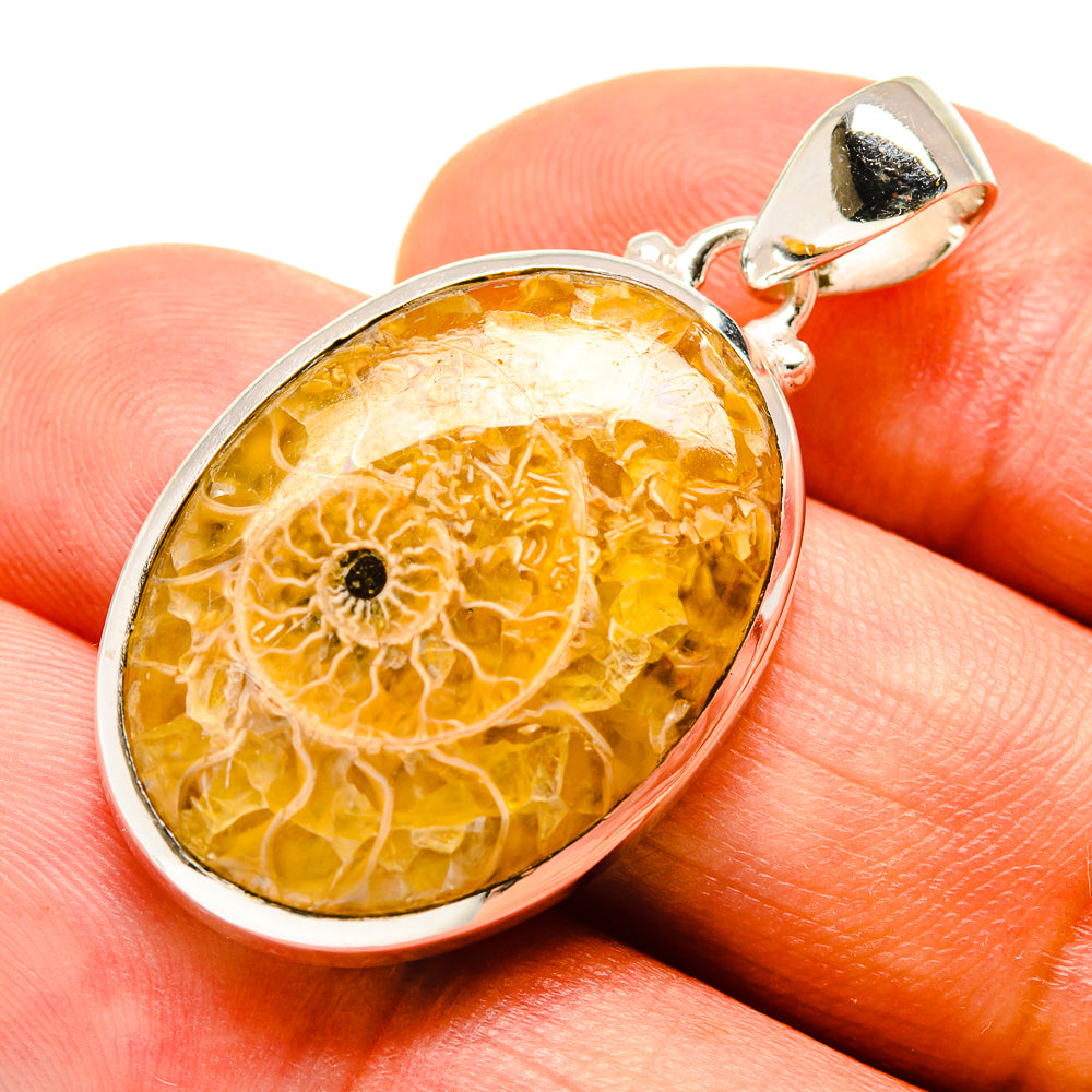 Ammonite Fossil Pendants handcrafted by Anasilvercos - PD757516