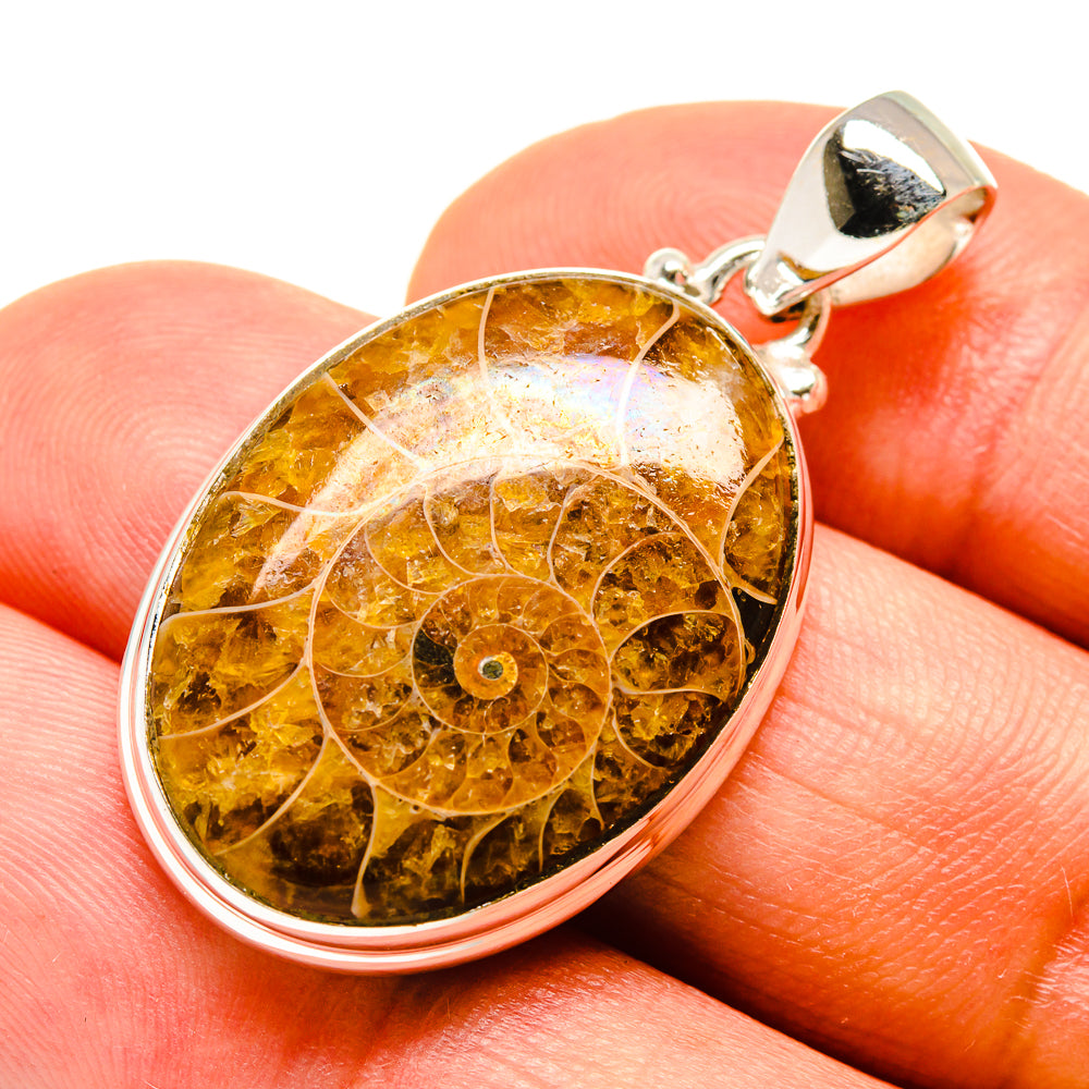 Ammonite Fossil Pendants handcrafted by Anasilvercos - PD757517