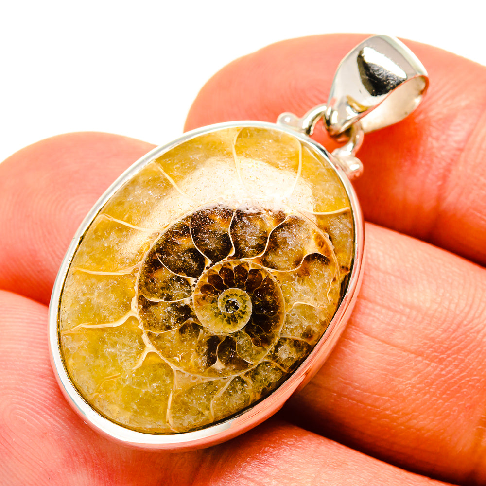 Ammonite Fossil Pendants handcrafted by Anasilvercos - PD757523