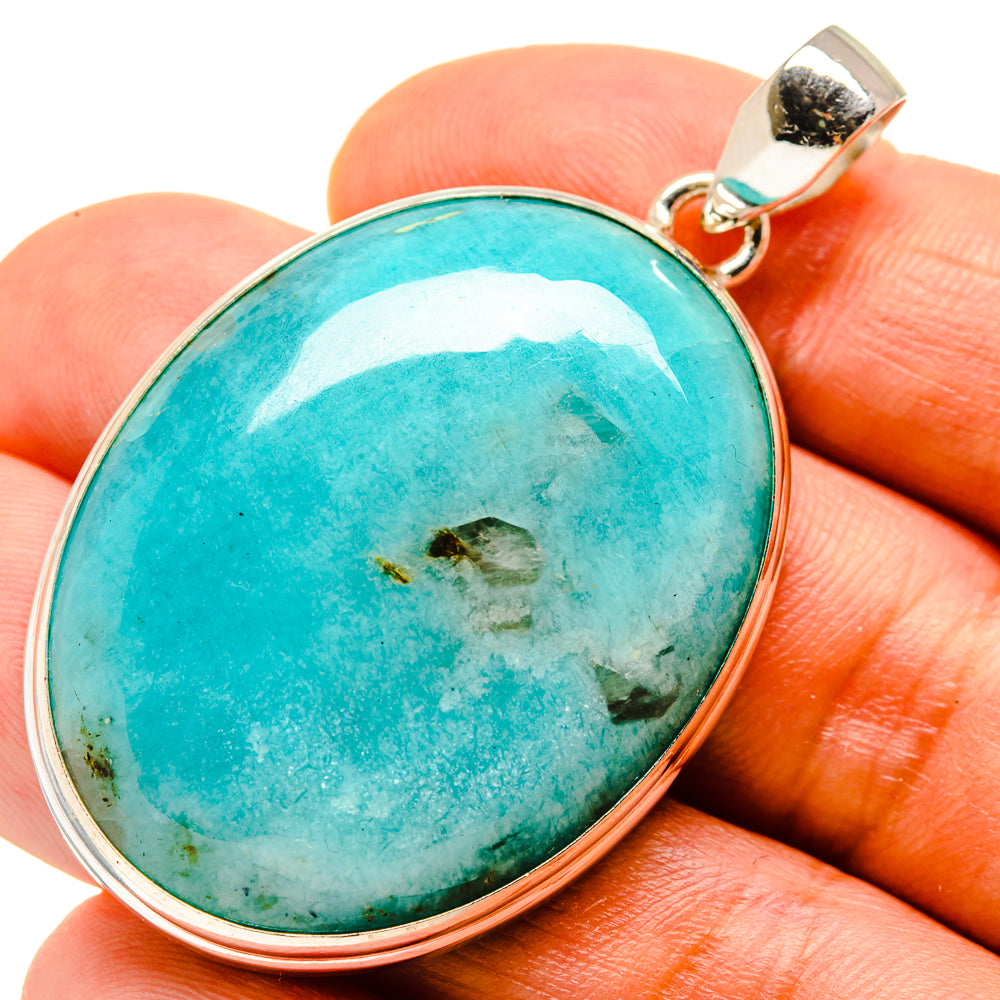 Peruvian Amazonite Pendants handcrafted by Anasilvercos - PD757525