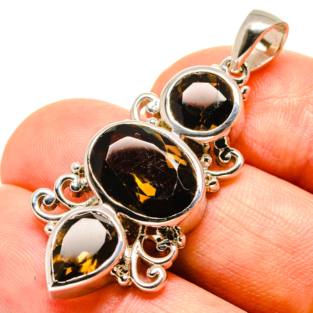 Smoky Quartz Pendants handcrafted by Anasilvercos - PD757538