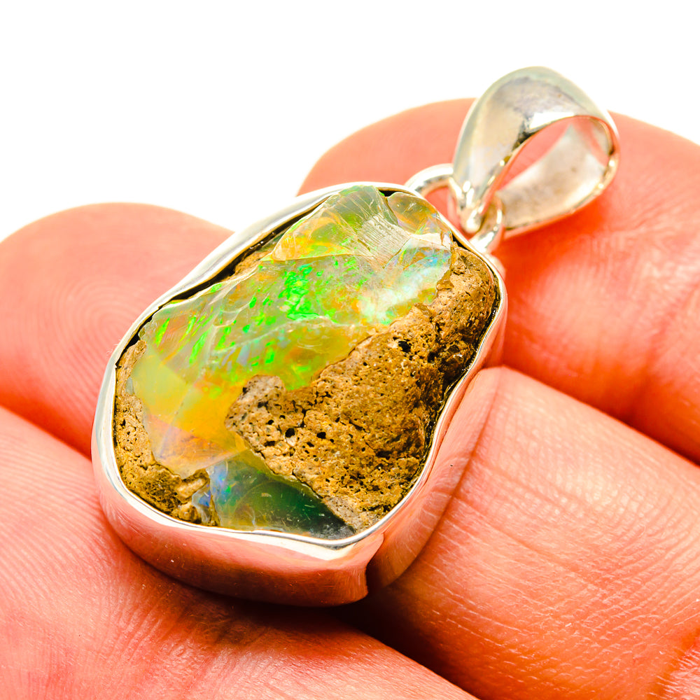 Ethiopian Opal Pendants handcrafted by Anasilvercos - PD757565