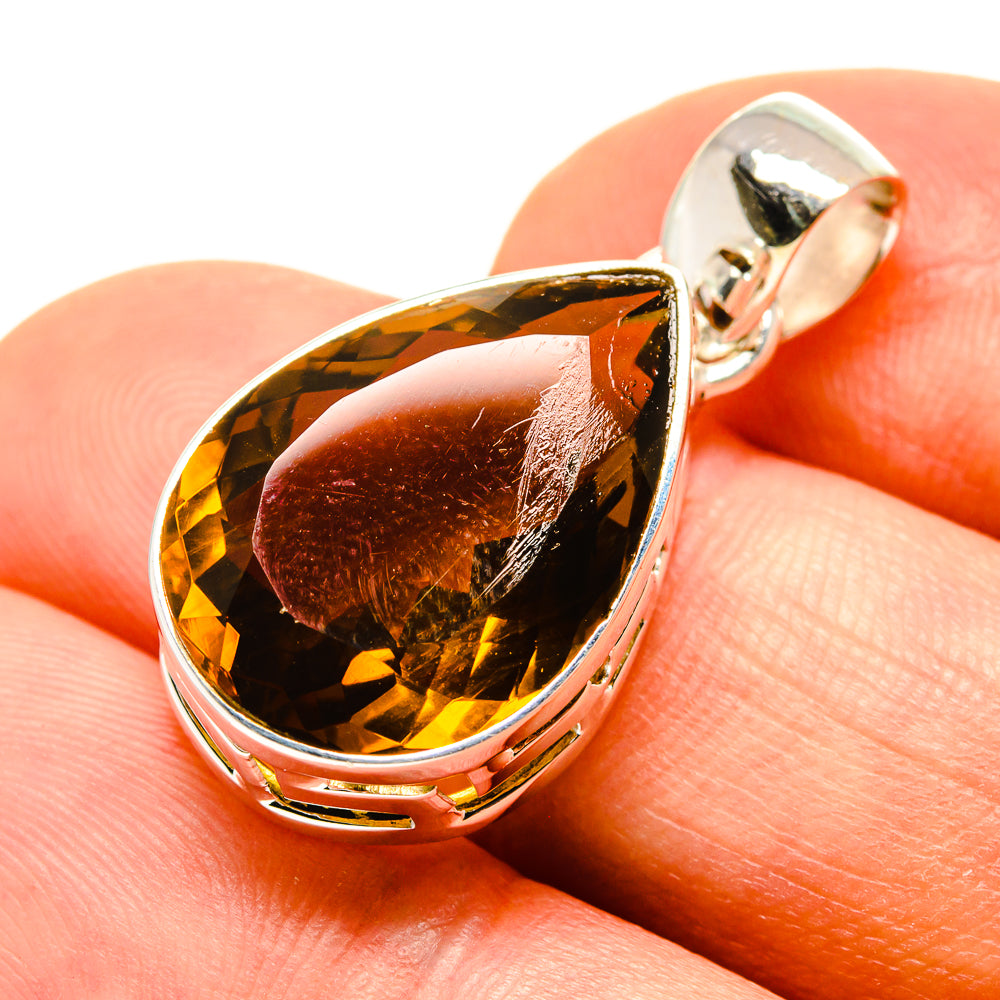 Mandarin Citrine Pendants handcrafted by Anasilvercos - PD757569