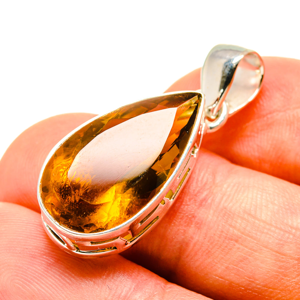 Mandarin Citrine Pendants handcrafted by Anasilvercos - PD757570