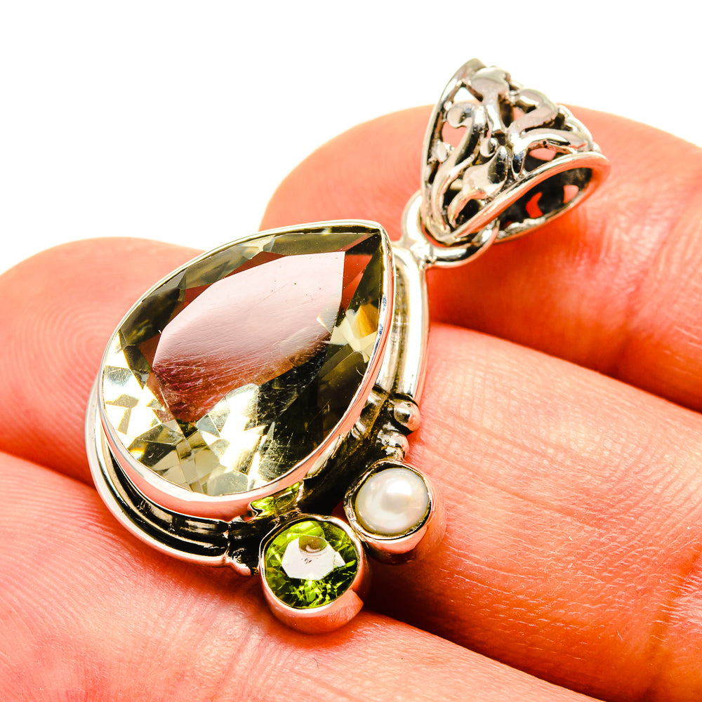 Green Amethyst Pendants handcrafted by Anasilvercos - PD757572