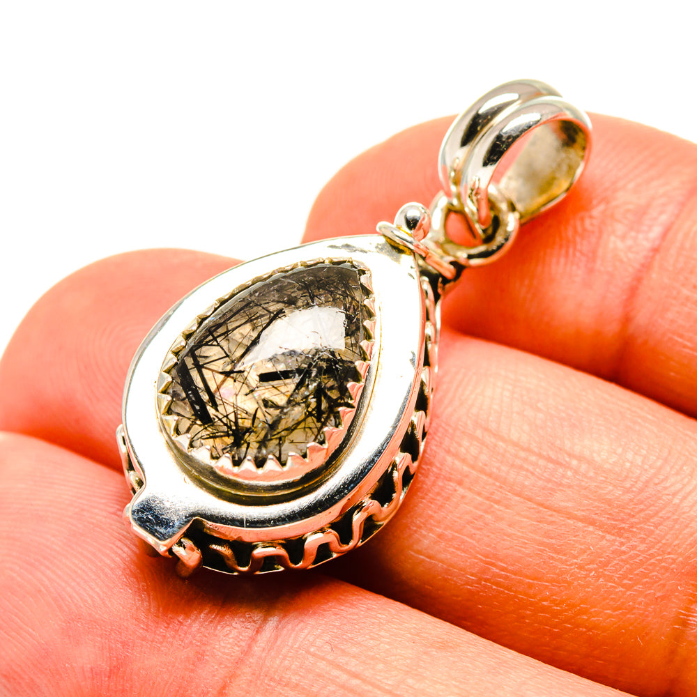 Tourmalinated Quartz Pendants handcrafted by Anasilvercos - PD757573