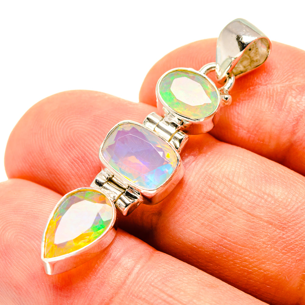 Ethiopian Opal Pendants handcrafted by Anasilvercos - PD757591