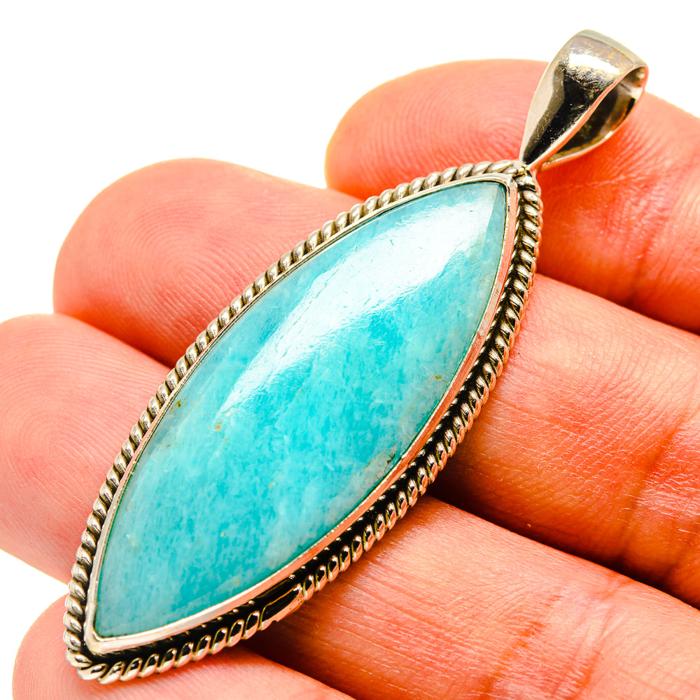 Peruvian Amazonite Pendants handcrafted by Anasilvercos - PD757608