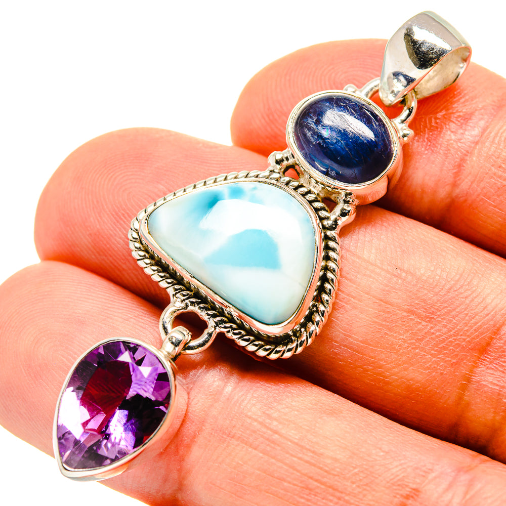 Larimar Pendants handcrafted by Anasilvercos - PD757615