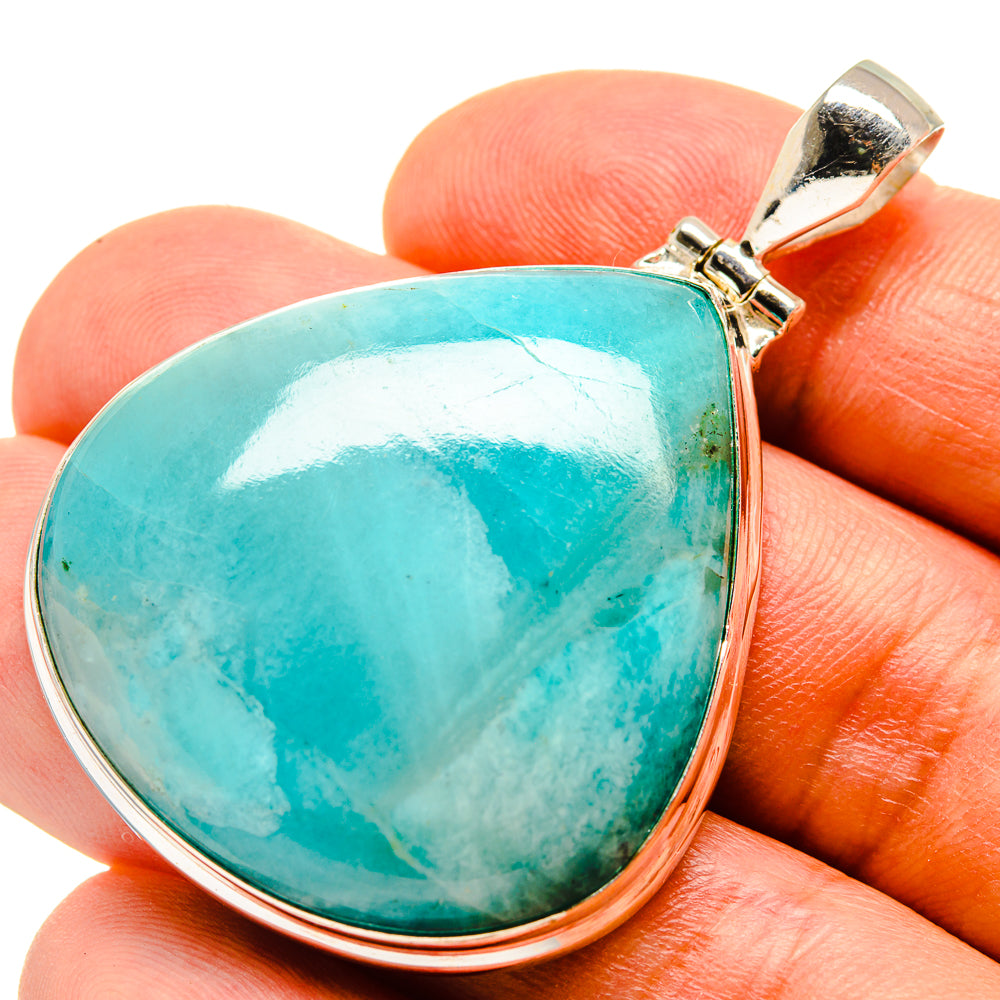 Peruvian Amazonite Pendants handcrafted by Anasilvercos - PD757617