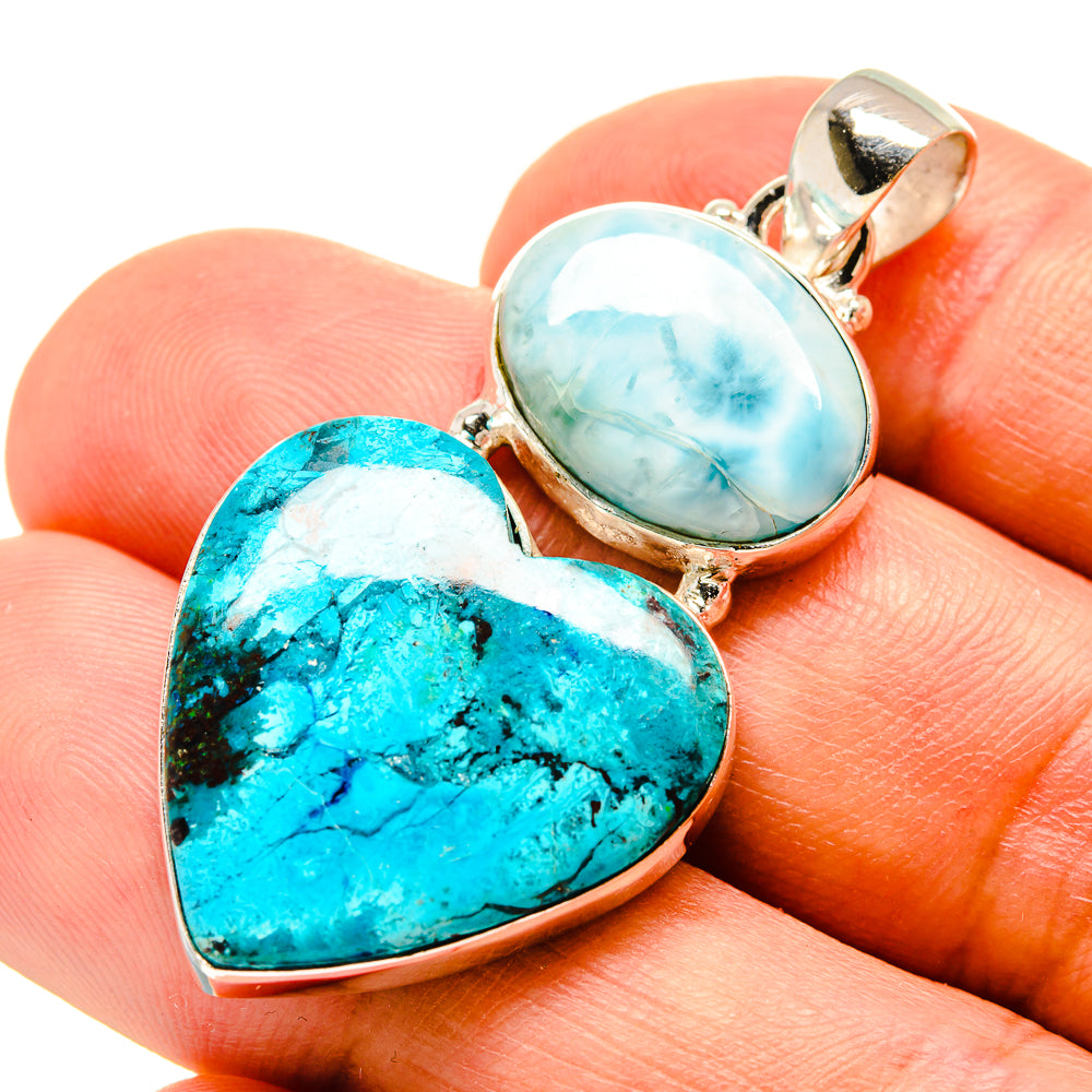 Chrysocolla Pendants handcrafted by Anasilvercos - PD757648