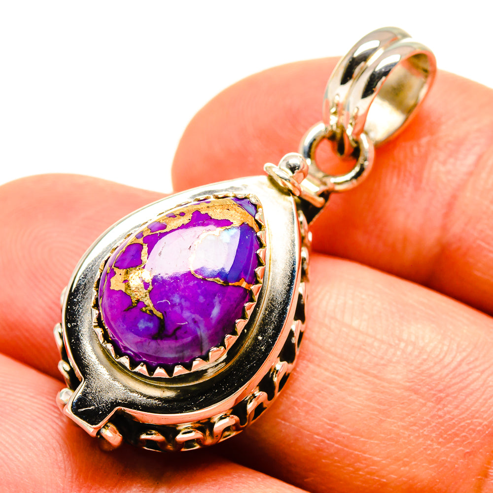 Purple Copper Composite Turquoise Pendants handcrafted by Anasilvercos - PD757652
