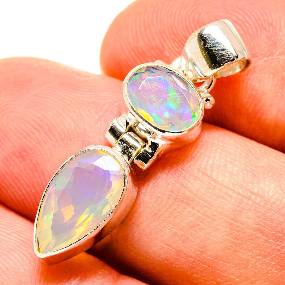 Ethiopian Opal Pendants handcrafted by Anasilvercos - PD757661