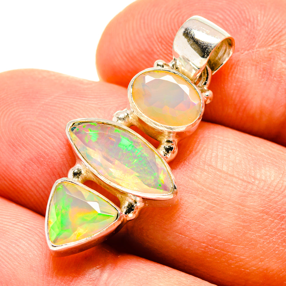 Ethiopian Opal Pendants handcrafted by Anasilvercos - PD757662