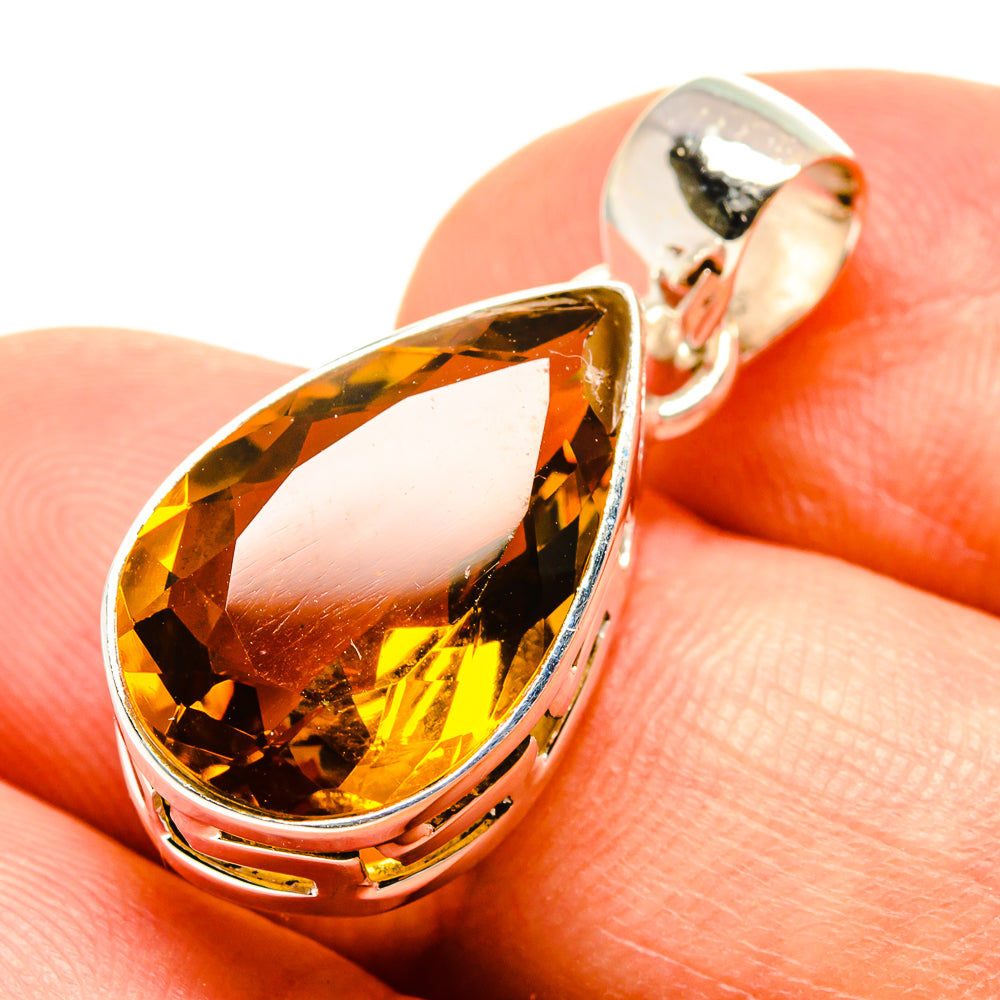 Mandarin Citrine Pendants handcrafted by Anasilvercos - PD757673